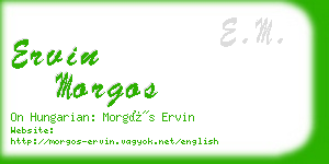 ervin morgos business card